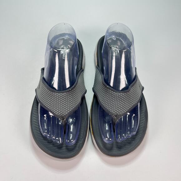 Skechers Goga Max Gray Casual Slip On Thong Flip Flops Sandals Women's Size 8 - Picture 3 of 10